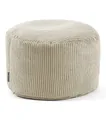 mokebo Pouf Der faule Lenz (rund und aus Cordstoff), Sitz-Hocker, Bodenkissen, Fußhocker, Hocker, Sitzkissen in Beige