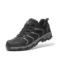 NORTIV 8 Herren wasserdichte Wanderschuhe Low Top Leichte Outdoor Trekking Camping Trail Wanderschuhe,Size 47,Schwarz/Dunkel/Grau,160448_Low-E