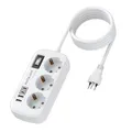 Reiseadapter Brasilien mit USB-C, Europa auf Brasilien Stecker Adapter, Adapter Schnellladegerät, 3-Fach Steckdosenadapter für Brasilien, 1,5M, Brasilianische Steckdose Reisestecker Konverter Typ N