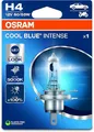 OSRAM COOL BLUE® INTENSE H4, +100% mehr Helligkeit, bis zu 5.000K, Halogen-Scheinwerferlampe, LED-Look, Einzelblister (1 Lampe)