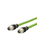 METZ CONNECT Verbindungsleitung M12 ST-M12 ST, 8-pol X-kodiert, gerade-gerade, 2 m