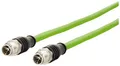 Metz Connect 142M2X11020 M12 Netzwerkkabel, Patchkabel CAT 6a S/FTP 2.00m Grün PUR-Mantel, Säurebe