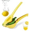 Relaxdays Zitruspresse manuell 2 in 1 Gelb,Grün