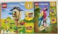 LEGO Creator 31144 Exotischer pinkfarbener Papagei + Vogelhäuschen 31143 Deko