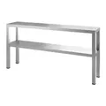 Gastro-Inox Edelstahl Aufsatzbord, mit 2 Etagen, Tiefe 300 mm 303.316 , Maße: (L x T x H) 1400 x 300 x 650 mm