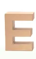 Glorex 6 2029 105 - Papp - Buchstabe E, Buchstabe aus brauner Pappe, ca. 17,5 X 5,5 cm groß, zum bemalen und bekleben, für Serviettentechnik und Décopatch, ideal als Dekoration