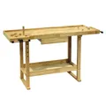 Werkbank 145x49x86cm Hobelbank Werkstatttisch Heimwerk Werkstatteinrichtung Holz