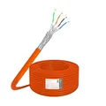 ProfiPatch Cat 7 Netzwerkkabel Verlegekabel Ethernet Kabel 10 Gbit 1000 MHz Datenkabel S/FTP AWG23 PIMF LSZH Simplex orange 25m