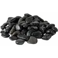Intergarden Zierkies Dekosteine Schwarz Poliert 20 kg Kieselsteine Garten 2-3 cm Flusssteine Ziersteine Deko-Kies