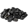 Dekosteine schwarz poliert 20 kg, Kieselsteine Garten 2-3 cm, Zierkies für Vasen, Flusssteine, Ziersteine, Flusssteine Pflanzen, Deko-Kies, Steine-Garten, Kies, Flusskiesel, schwarze Steine Deko