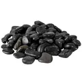 Zierkies Dekosteine schwarz poliert 20 kg, Kieselsteine Garten 2-3 cm