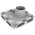 Vaillant Niedrigbau-Luftverteiler für Luftschlauch flach - 52 x 132 mm - 0020231943