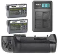 ayex Batteriegriff Set Kompatibel mit Nikon D7100 D7200 ähnlich MB-D15 + 2 x EN-EL15B Akku + USB Dual Ladegerät