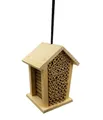 Dehner Insektenhotel Natura Louisiana, 19 x 15 x 12 cm, Kiefernholz, Nistkasten für Bienen, Schmetterlinge und Käfer