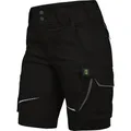 Leibwächter – Arbeitsshorts Damen Flex LINE Schwarz-grau – Größe 36 – Robuste Cargo Hose mit Taschen – Handwerker Shorts – Berufsbekleidung – Multifunktionshose mit Reflektoren