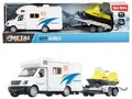 METAL World Camper Pullback + Anhänger + Schneescooter 23,5 cm Transporter
