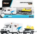 WOHNMOBIL mit Anhänger & Schneemobil Rückzug Camper Modell Wohnwagen Auto Bus