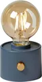 Vintage Akku Glühbirne Edison LED Tischlampe USB-C dimmbar mit Drehschalter – moderne Dekoration Anthrazit