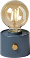 Northpoint Vintage Akku Glühbirne Edison LED Tischlampe USB-C dimmbar mit Drehschalter – moderne Dekoration Anthrazit