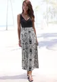 Maxikleid Ohne Taschen mit Paisleydruck, leichtes Sommerkleid, Jerseykleid, Gr. 38 - N-Gr, schwarz-creme bedruckt N-Gr