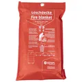 Dönges Löschdecke EN 1869, 1.000 x 1.000 mm (Feuerlöschdecke Fettbrand Glasfaser Glasfaserdecke EN1869), ideal für Haushalt und Camping, 100% hitzebeständiges Glasfasergewebe