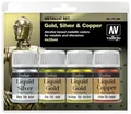 Farb-Set, Flüssiges Gold auf Alkoholbasis, Vallejo Modell Farbe Art. 770199