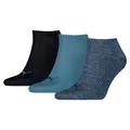 PUMA unisex Sneaker Socken Kurzsocken Sportsocken 3 Paar, Farbe:Blau, Menge:3 Paar (1x 3er Pack), Größe:35-38, Artikel:-460 denim blue