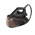 Rowenta VR5120 Easy Steam Dampfbügelstation, 2400 Watt, 110 g/Min. variabler Dampf, 210 g/Min. extra Dampfstoß, schnellaufheizend, 1,4 L Wassertank, Antikalk-System, Eco-Modus, Zimt/Schwarz