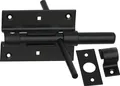 Bolzenriegel Türriegel Torriegel Schlossriegel 100 /16 beidseitig Schwarz Pulver