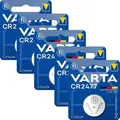 Varta CR2477 Lithium Knopfzelle ohne Absatz 5er Verpackung