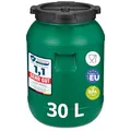 Garronda 30 Liter Weithalsfass aus BPA-freiem Futtertonne Fass Universalfass Lebensmittel Fass Regenfass für Garten Regentonne mit Deckel Regenwassertonne für Garten Wassertonne GD-0078, Grün