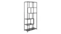 Bücherregal Seaford Regal Metall schwarz industriell mit 6 Ablagen asymmetrisch