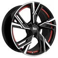 16 Zoll Alufelge MAM WHEELS RS5 16"x7.00" 5x108 PCD ET38 72.6mm Felge Schwarz/rot