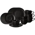 Seltmann Weiden Kaffeeservice, Schwarz, Keramik, 18-teilig, Rund, 2x2x2 cm, Essen & Trinken, Geschirr, Geschirr-Sets, Kaffeeservice