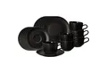 Seltmann Weiden Kaffeeservice Liberty Velvet Black Kaffeeservice 18er Set (18-tlg), 6 Personen, Porzellan