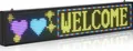 VEVOR programmierbare LED Zeichen P10 Vollfarbe flexibles digitales Scrolling Panel, DIY Anzeigetafel mit benutzerdefiniertem Textmuster und GIF & Bluetooth App Steuerung (990 x 190 x 55 mm)