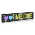 VEVOR programmierbare LED Zeichen Vollfarbe flexibles digitales Scrolling Panel, DIY Anzeigetafel mit benutzerdefiniertem Textmuster und GIF & Bluetooth App Steuerung Laufschrift (990 x 190 mm)
