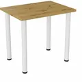 PLATAN ROOM Esstisch BOSTON, Küchentisch 80 x 60 cm, 100 x 60 cm Bürotisch, Schreibtisch Weiß, Eiche Artisan - Braun