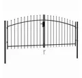 vidaXL Gartentor Zauntor Woerden Doppeltür mit Dornenaufsatz 299,5 x 174,5 cm