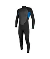 O'Neill Youth Reactor-2 3/2mm Back Zip Fullsuit Kinder Neoprenanzug Wetsuit, Farbe:Black/Ocean, Groesse:12
