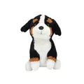 Kögler 75993 - Labertier Berner-Sennenhund Rocky, ca. 19,5 cm groß, nachsprechende Plüschfigur mit Wiedergabefunktion, plappert alles witzig nach und bewegt sich
