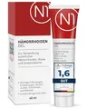 N1 Hämorrhoiden Gel 40 ml - Medizinprodukt gegen Brennen, Schmerzen, Blutungen & Juckreiz - entzündungshemmende Hämorrhoiden Salbe & bei Analfissuren – Hämorrhoidensalbe mit kühlendem Effekt