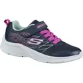 Skechers Microspec Bold Delight, leichte Mädchen Mesh Sportschuhe dunkelblau, herausnehmbare Einlegesohle, maschinenwaschbar - Blau - 31