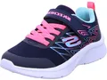 Skechers Mädchen Microspec Bold Delight Sneaker, Navy Mesh Hot Pink Trim, 31 EU