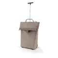 reisenthel Trolley M Herringbone Mokka – Tragbarer Einkaufstrolley mit stabilem Aluminiumrahmen – Aus wasserabweisendem Material