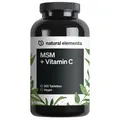 natural elements MSM 2000mg + natürliches Vitamin C – 365 Tabletten – Methylsulfonylmethan