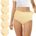 Unterhosen Damen Baumwolle Hohe Taille 5er Pack Stretch Atmungsaktiv Panties ...