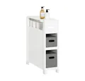 SoBuy Küchenregal BZR83, Nischenregal mit 2 abnehmbaren grauen Körben Badschrank