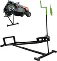 Rasentraktorheber 115 x 50 cm 400 kg Handkurbel + Adapter 24mm stufenlos verstellbar Stahl schwarz