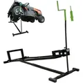 Baumarktplus Rasentraktorheber 115 x 50 cm 400 kg Handkurbel + Adapter 24mm stufenlos verstellbar Stahl schwarz